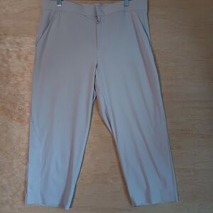 Athleta Snap Hem Yoga Pants Size 16 Gray Stretch Lightweight Activewear